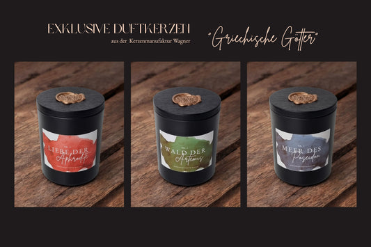 Griechische Götter/ 3 Wachs Testproben (Versand kostenfrei)
